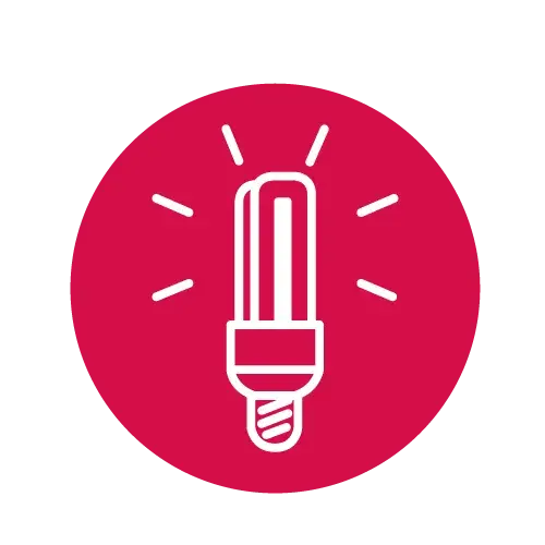 Piktogramm Energiesparlampe
